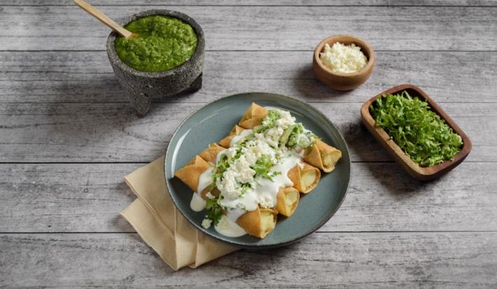 Tacos Dorados en Freidora de Aire