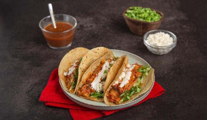 Quesadillas Rellenas con Col y Champiñones