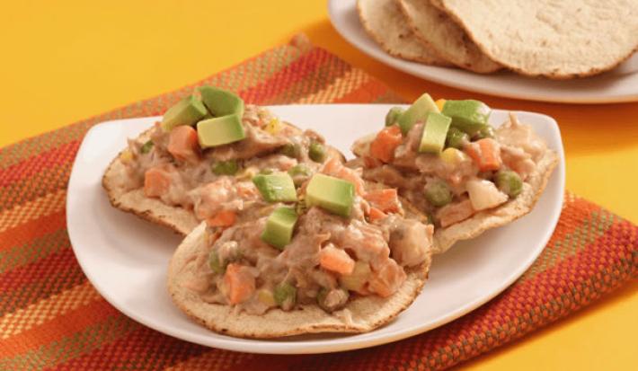 tostadas de atun y verdura