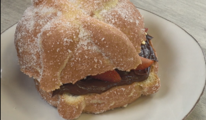 Relleno de fresas con chocolate