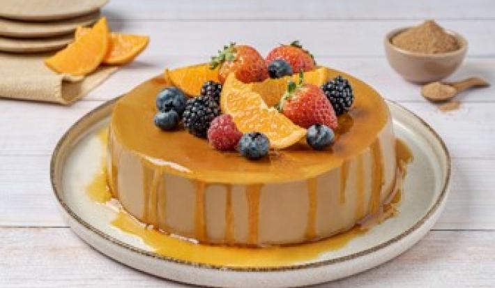 Flan de Chocolate con Mandarina