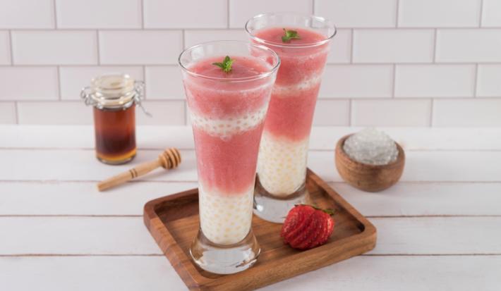 Frappé de Fresa y Tapioca