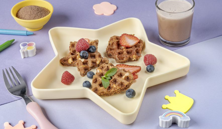 Waffles de Frutas con Chocolate