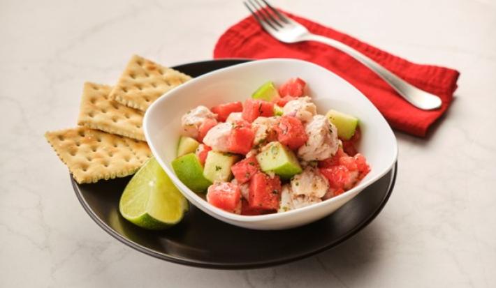 CEVICHE de PESCADO con MANZANA VERDE