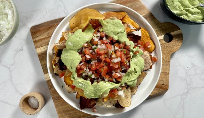 Nachos con Pico de Gallo