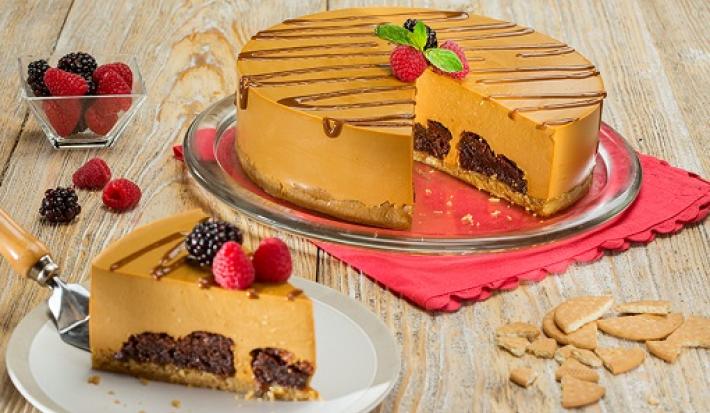 Cheesecake con brownies